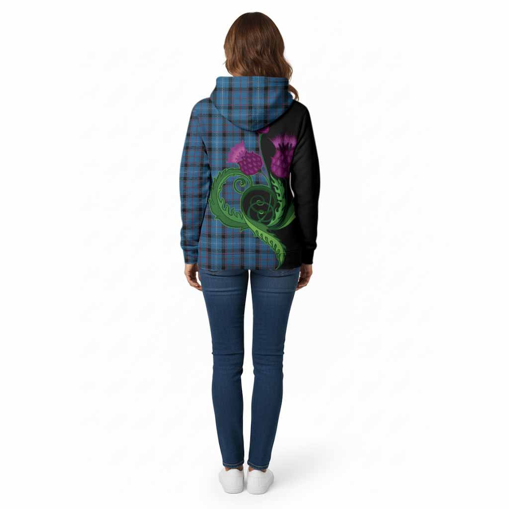 Fitzgerald Tartan Cotton Hoodie Traditional Scottish Thistle