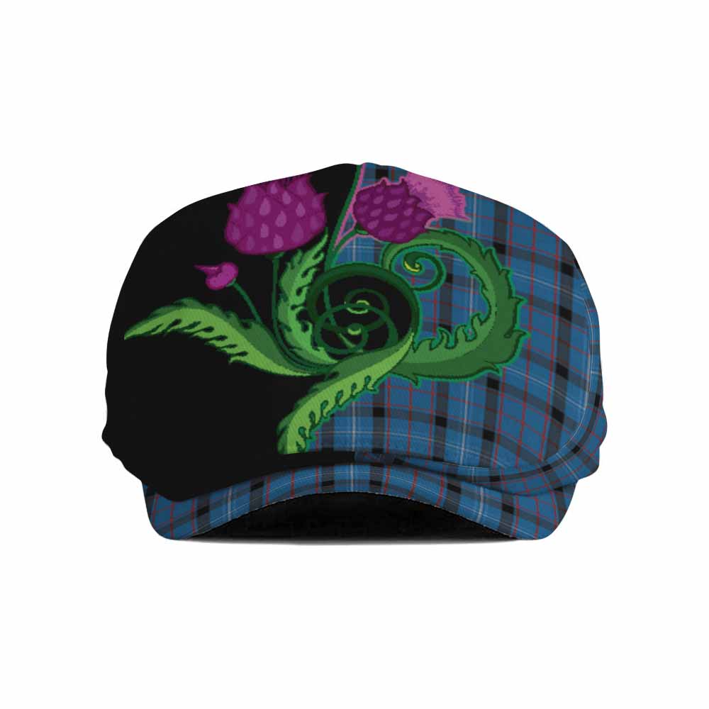 Fitzgerald Tartan Flat Cap, Jeff Cap Traditional Scottish Thistle