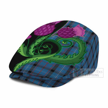 Fitzgerald Tartan Flat Cap, Jeff Cap Traditional Scottish Thistle