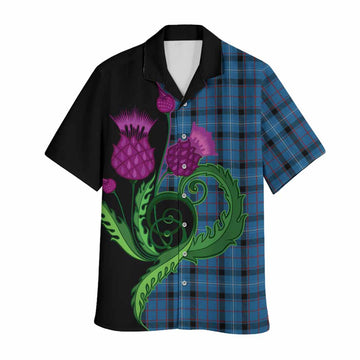 Fitzgerald Tartan Hawaiian Shirt Traditional Scottish Thistle