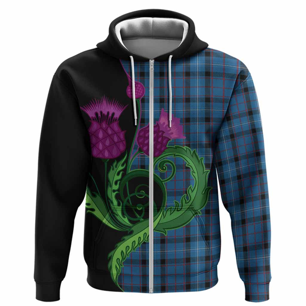 Fitzgerald Tartan Hoodie Traditional Scottish Thistle