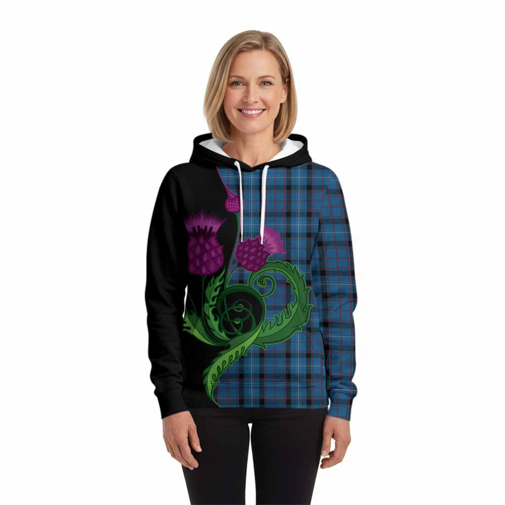 Fitzgerald Tartan Hoodie Traditional Scottish Thistle