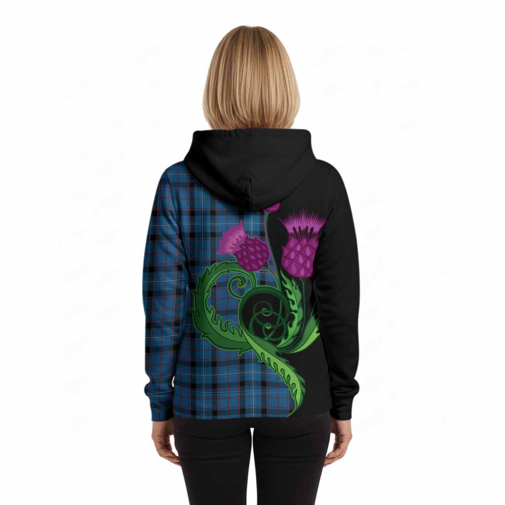 Fitzgerald Tartan Hoodie Traditional Scottish Thistle