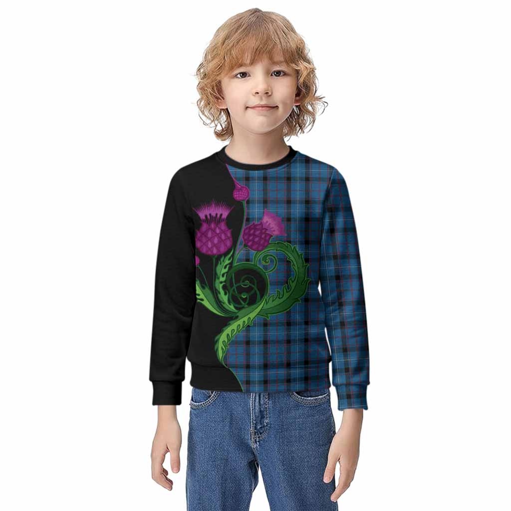Fitzgerald Tartan Kid Knitted Sweatshirt Traditional Scottish Thistle