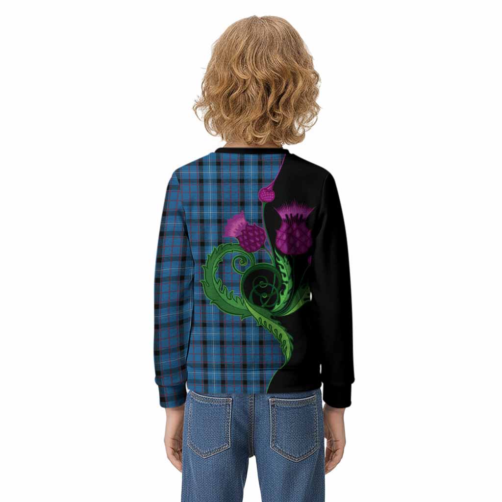 Fitzgerald Tartan Kid Knitted Sweatshirt Traditional Scottish Thistle