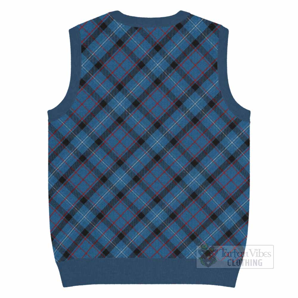 Fitzgerald Tartan  Knitted V-Neck Vest Cross Style