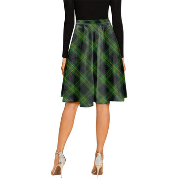 Fitzpatrick Tartan Melete Pleated Midi Skirt Cross Style