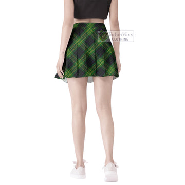 Fitzpatrick Tartan Women's Plated Mini Skirt Cross Style