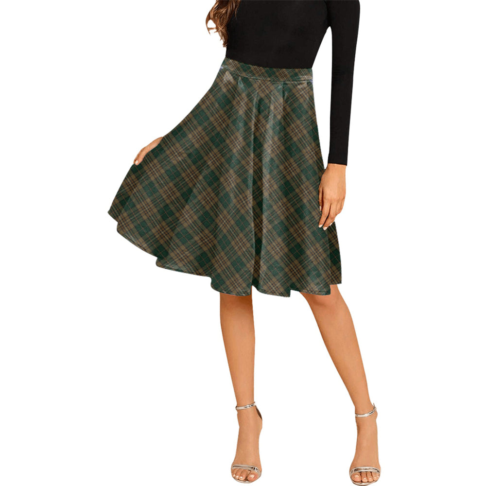 Fitzsimmons Tartan Melete Pleated Midi Skirt Cross Style Female - Tartan Vibes Clothing