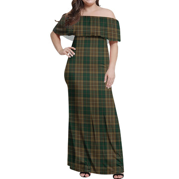 Fitzsimmons Tartan Off Shoulder Long Dress Women's Dress - Tartan Vibes Clothing