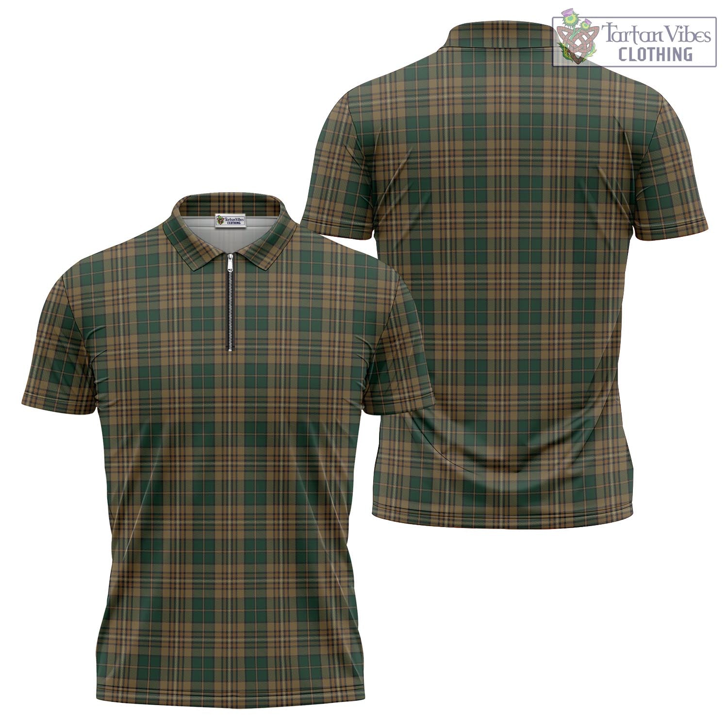 Fitzsimmons Tartan Zipper Polo Shirt Unisex - Tartan Vibes Clothing