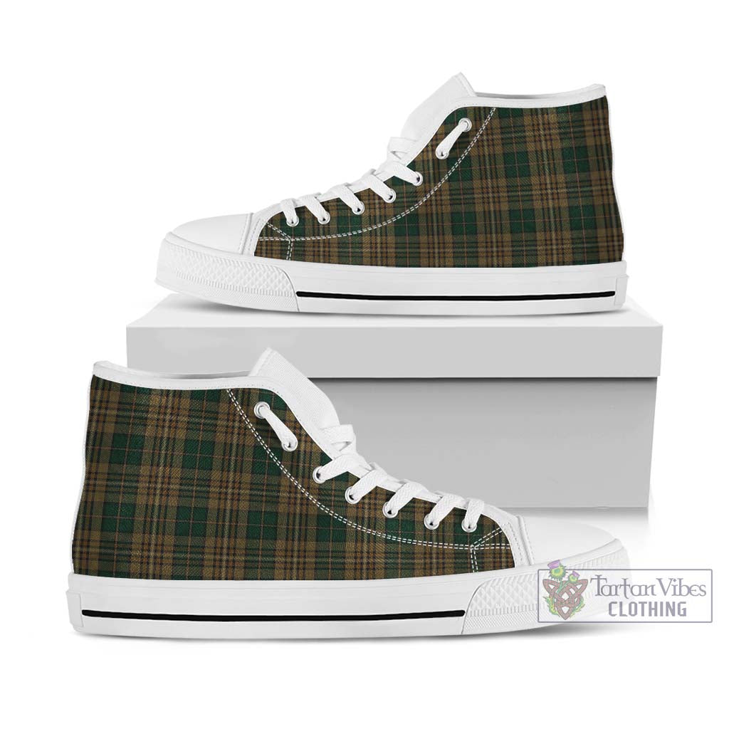 Fitzsimmons Tartan High Top Shoes Kid High Top - White Sole - Tartan Vibes Clothing