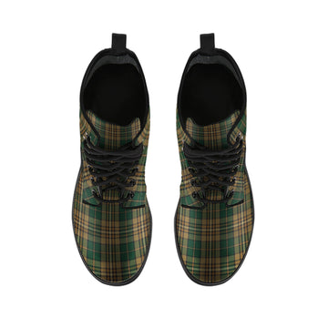 Fitzsimmons Tartan Leather Boots - Tartan Vibes Clothing