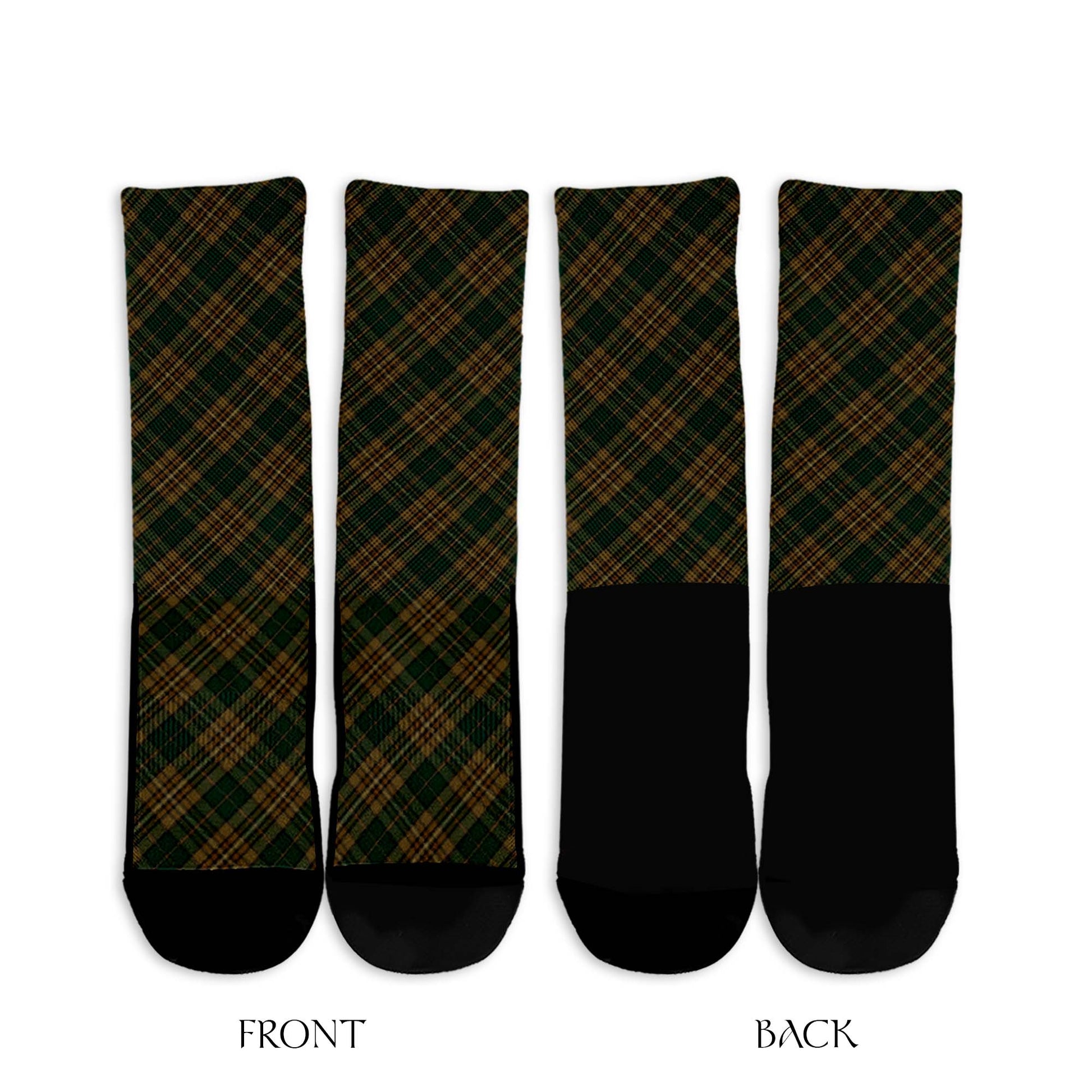 Fitzsimmons Tartan Crew Socks Cross Style - Tartan Vibes Clothing