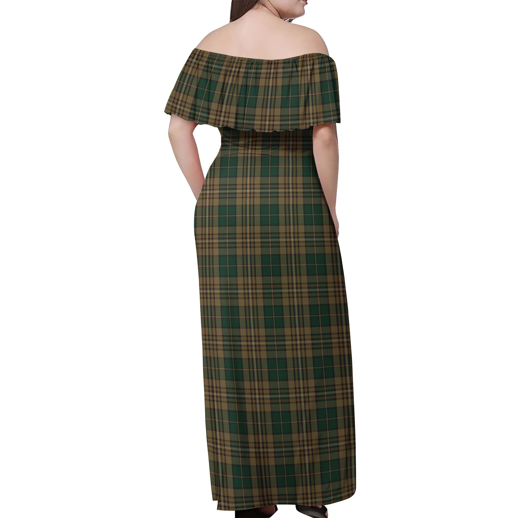 Fitzsimmons Tartan Off Shoulder Long Dress - Tartan Vibes Clothing