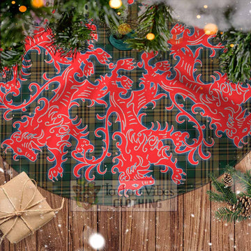 Tartan Vibes Clothing Fitzsimmons Tartan Christmas Tree Skirt Lion Rampant Style