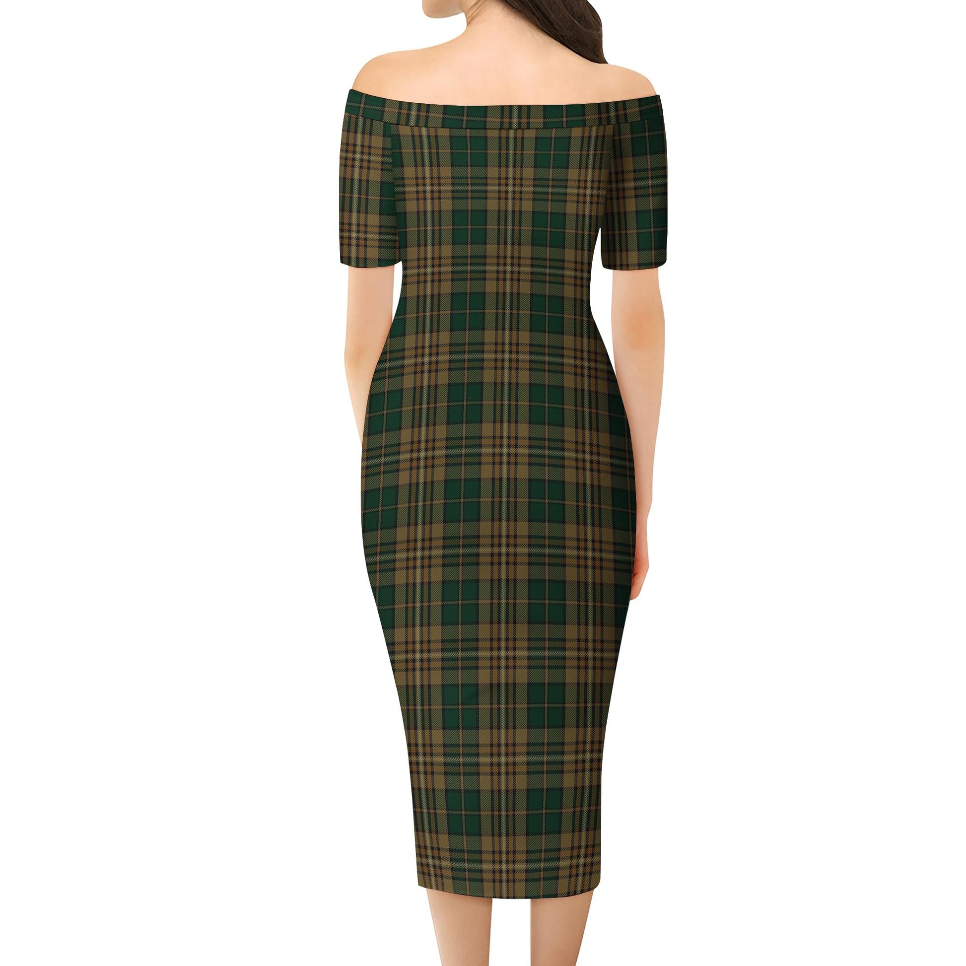 Fitzsimmons Tartan Off Shoulder Lady Dress - Tartan Vibes Clothing