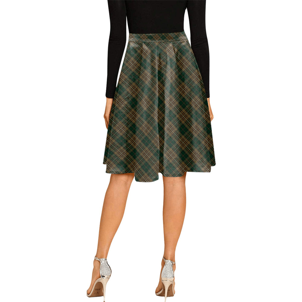 Fitzsimmons Tartan Melete Pleated Midi Skirt Cross Style - Tartan Vibes Clothing