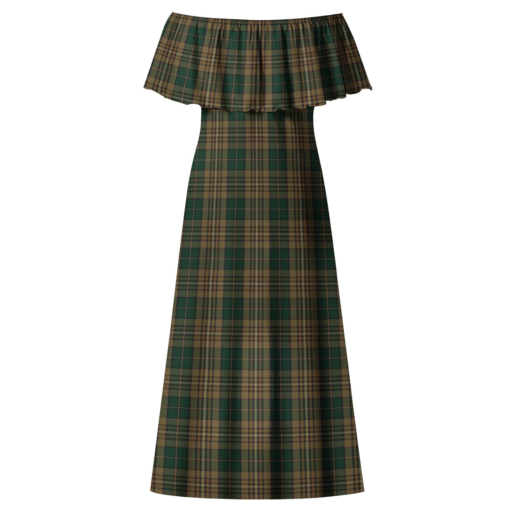 Fitzsimmons Tartan Off Shoulder Long Dress - Tartan Vibes Clothing