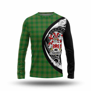 Tartan Vibes Clothing Flaherty Irish Clan Long Sleeve T-Shirt Celtic Circle Style