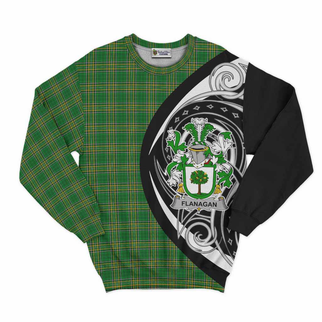 Tartan Vibes Clothing Flanagan Irish Clan Sweatshirt Celtic Circle Style