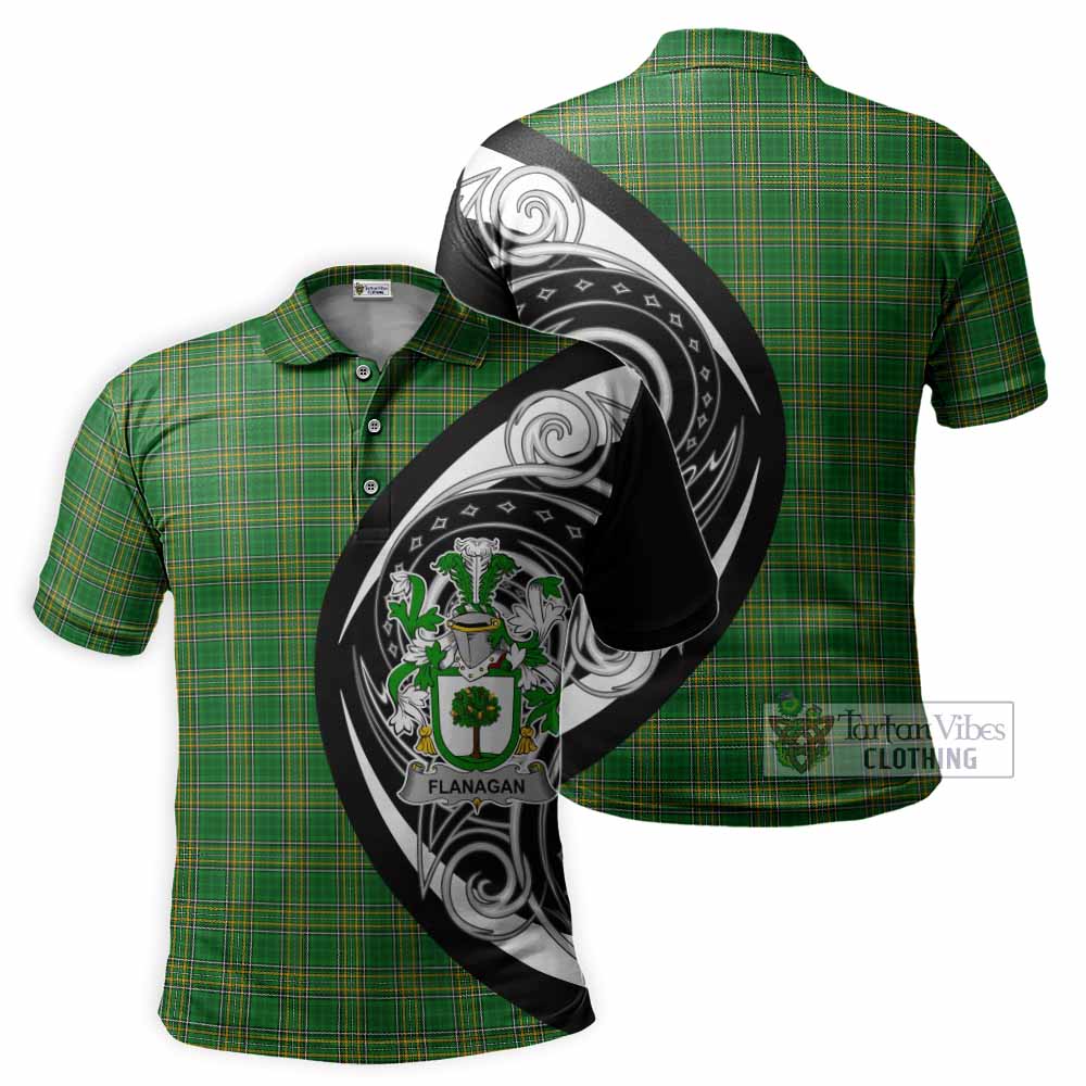 Tartan Vibes Clothing Flanagan Irish Clan Polo Shirt Celtic Circle Style