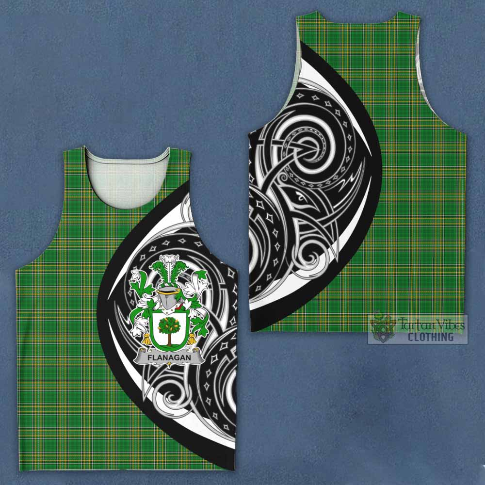 Tartan Vibes Clothing Flanagan Irish Clan Men's Tank Top Celtic Circle Style