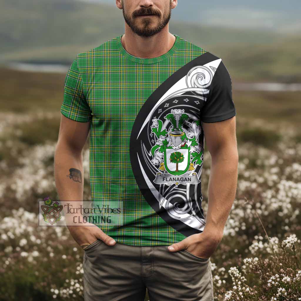 Tartan Vibes Clothing Flanagan Irish Clan T-Shirt Celtic Circle Style