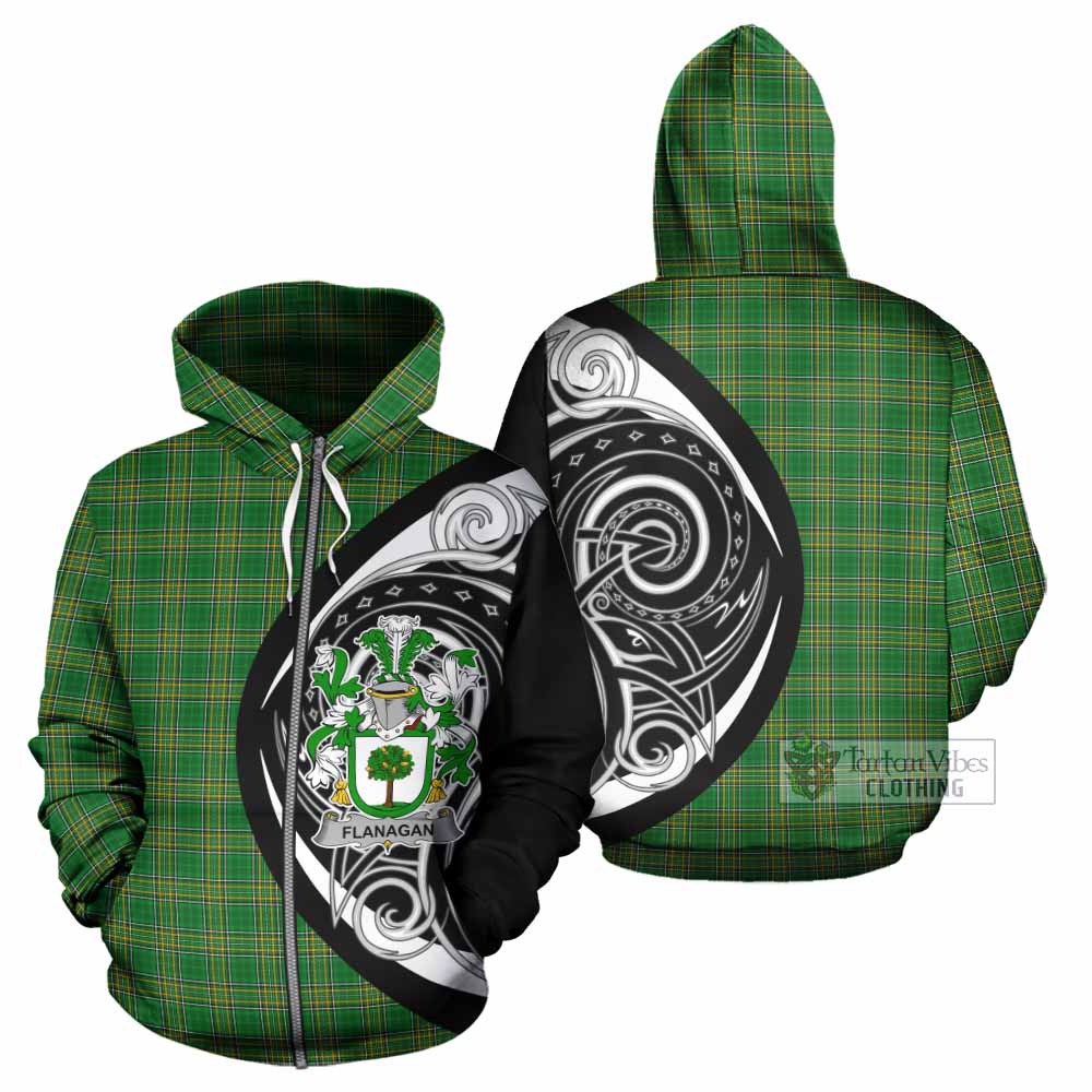 Tartan Vibes Clothing Flanagan Irish Clan Hoodie Celtic Circle Style