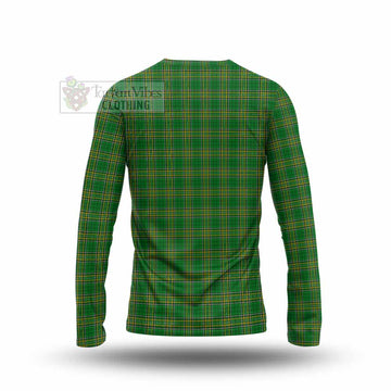 Flattery Irish Clan Tartan Long Sleeve T-Shirt with Coat of Arms - Tartan Vibes Clothing