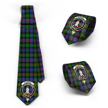 Fleming Tartan Classic Necktie with Family Crest