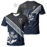 Fleming Tartan T-Shirt Featuring Thistle and Scotland Map Kid's Shirt - Tartanvibesclothing Store