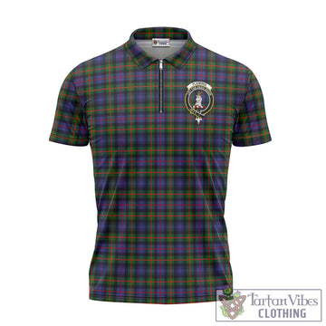 Fleming Tartan Zipper Polo Shirt with Family Crest