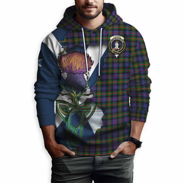 Tartan Vibes Clothing Fleming Tartan Family Crest Hoodie Scottish Thistle Celtic Inspired