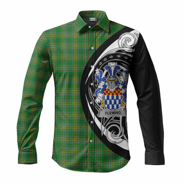 Fleming Irish Clan Long Sleeve Button Shirt Celtic Circle Style