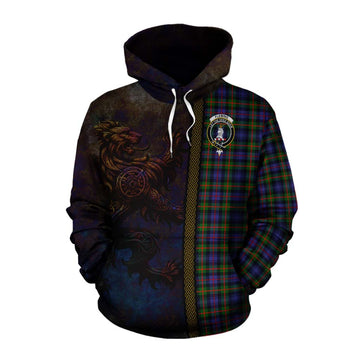 Fleming Tartan Family Crest Cotton Hoodie Alba Gu Brath Be Brave Lion Ancient Style