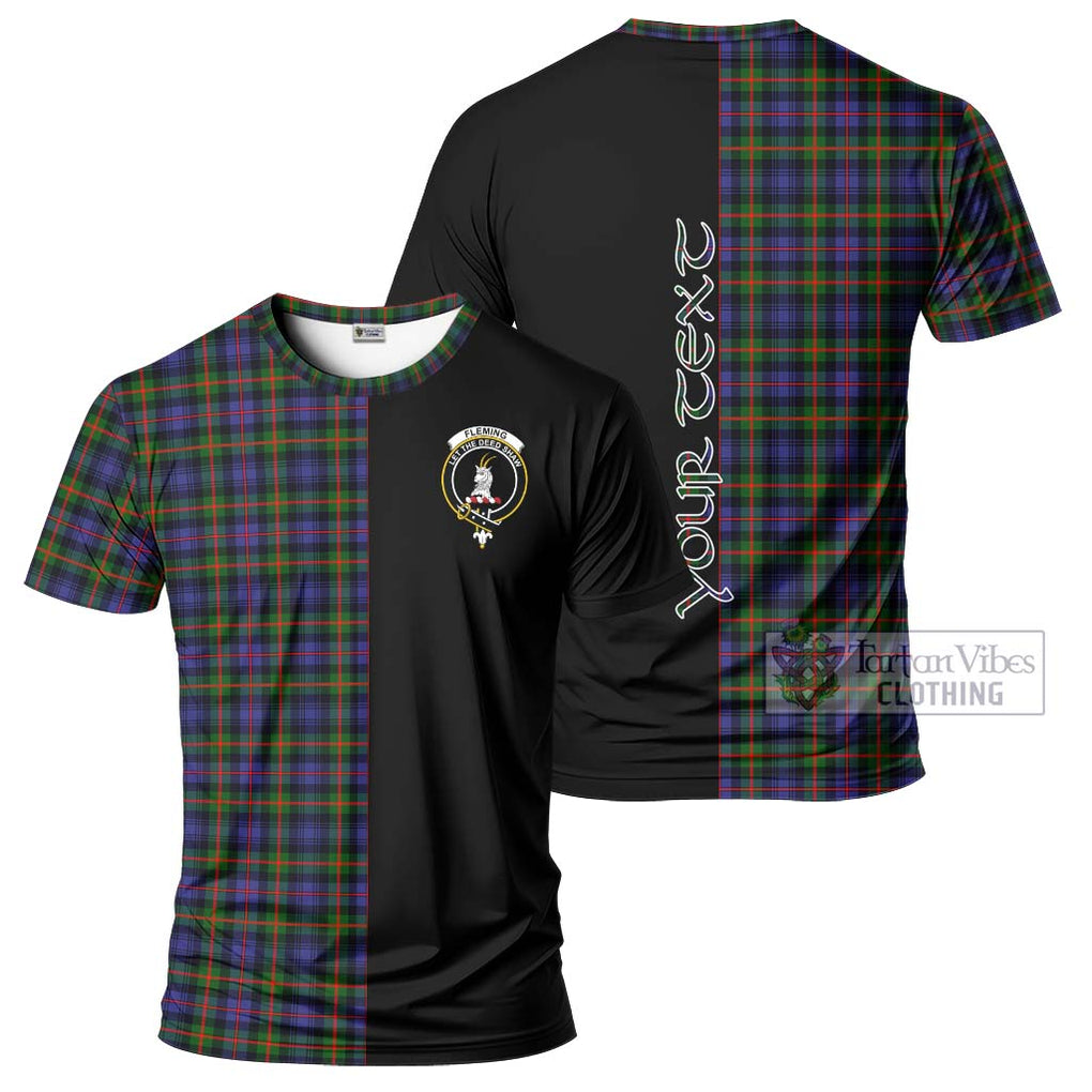 Fleming Tartan T-Shirt with Family Crest and Half Of Me Style Kid's Shirt - Tartanvibesclothing Shop