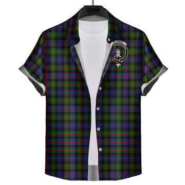 Fleming Tartan Short Sleeve Button Down Shirt with Family Crest