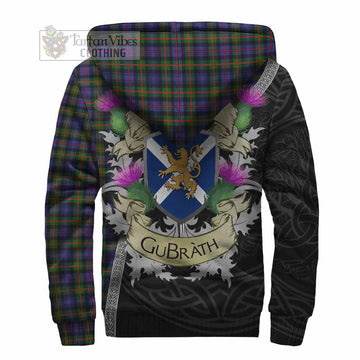 Fleming Tartan Family Crest Sherpa Hoodie Lion Rampant Royal Thistle Shield Celtic Inspired