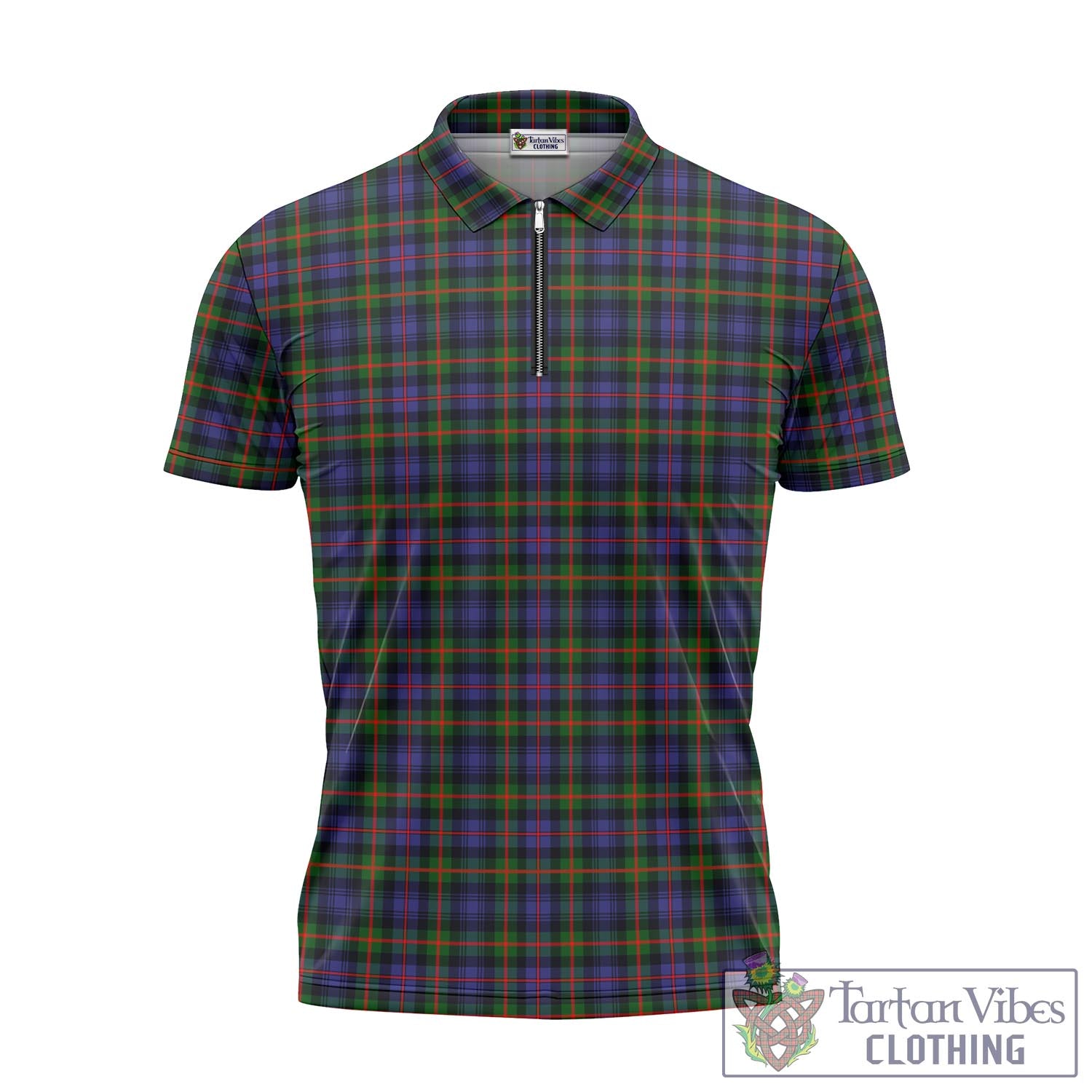 Tartan Vibes Clothing Fleming Tartan Zipper Polo Shirt