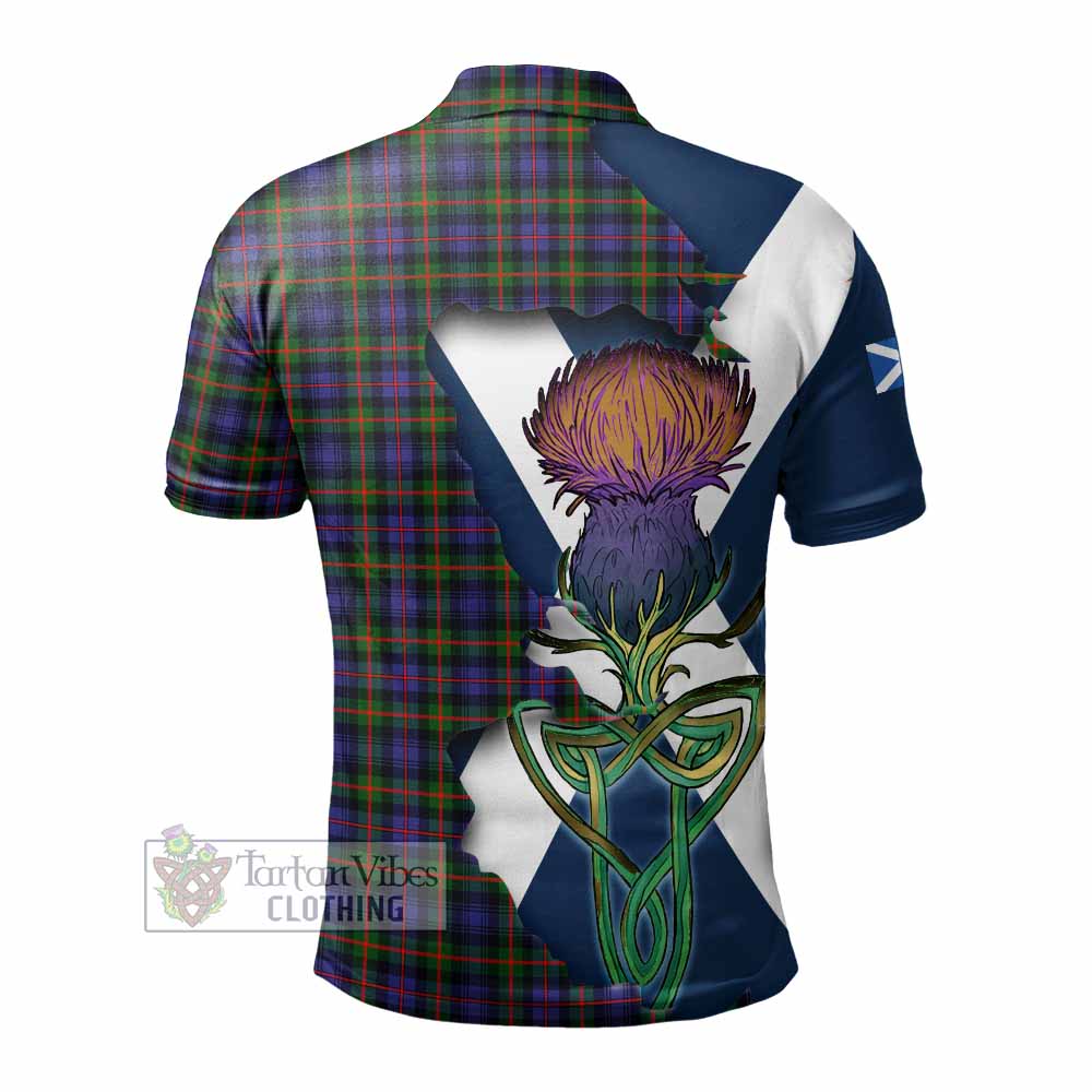 Tartan Vibes Clothing Fleming Tartan Family Crest Polo Shirt Scottish Thistle Celtic Inspired