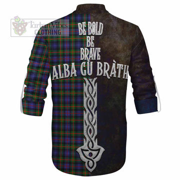 Fleming Tartan Family Crest Ghillie Kilt Shirt Alba Gu Brath Be Brave Lion Ancient Style