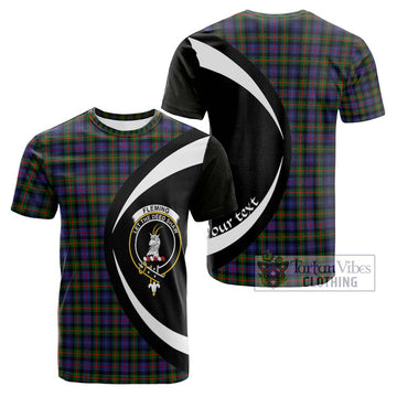 Tartan Vibes Clothing Fleming Tartan Cotton T-shirt with Family Crest Circle Style