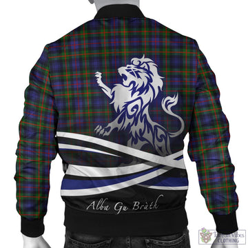 Fleming Tartan Bomber Jacket with Alba Gu Brath Regal Lion Emblem