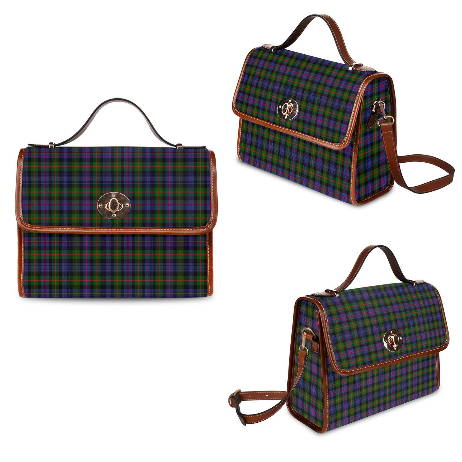 fleming-tartan-leather-strap-waterproof-canvas-bag
