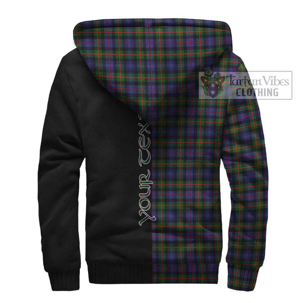 Fleming Tartan Sherpa Hoodie with Family Crest and Half Of Me Style - Tartanvibesclothing Shop