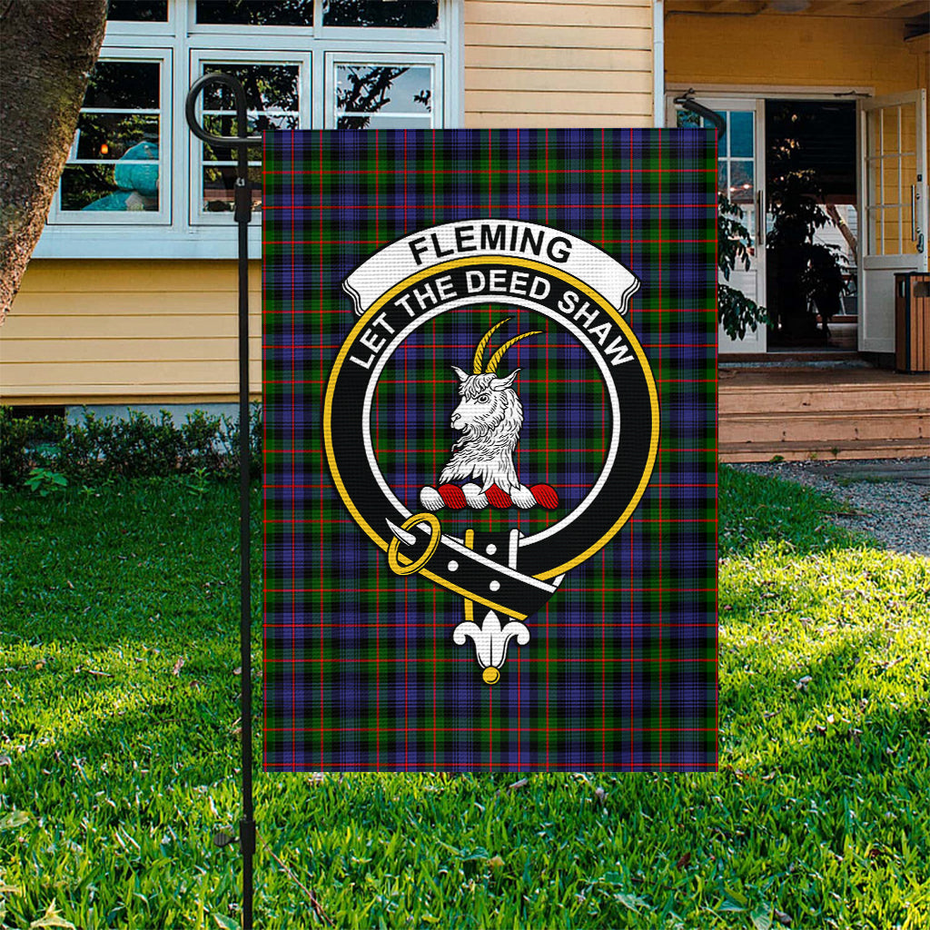 Fleming Tartan Flag with Family Crest - Tartan Vibes Clothing