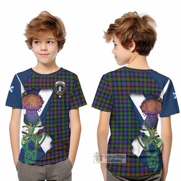 Fleming Tartan Family Crest Kid T-Shirt Scottish Thistle Celtic Inspired