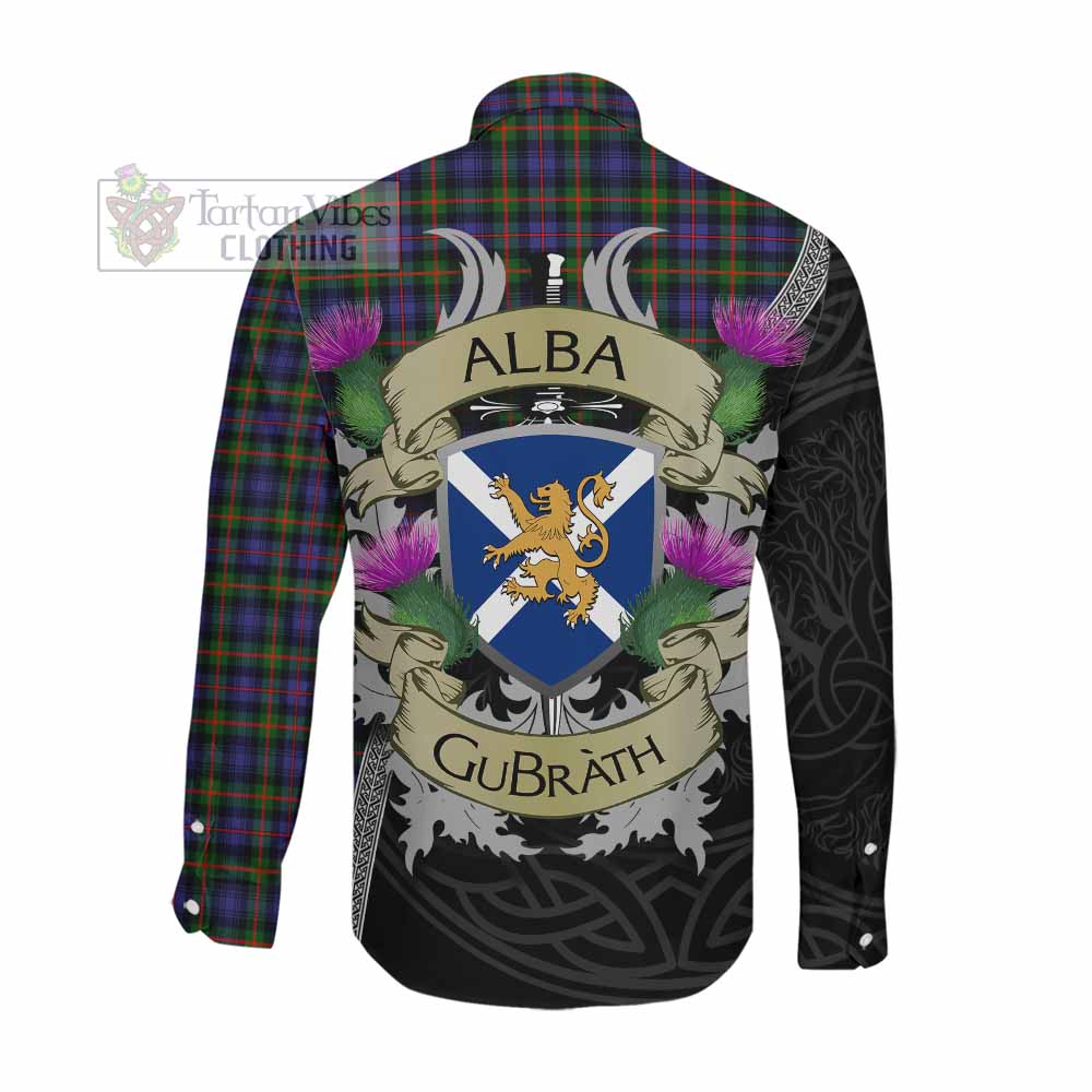 Tartan Vibes Clothing Fleming Tartan Family Crest Long Sleeve Button Shirt Lion Rampant Royal Thistle Shield Celtic Inspired