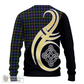 Fleming Tartan Knitted Sweater with Family Crest and Celtic Symbol Style - Tartan Vibes Clothing